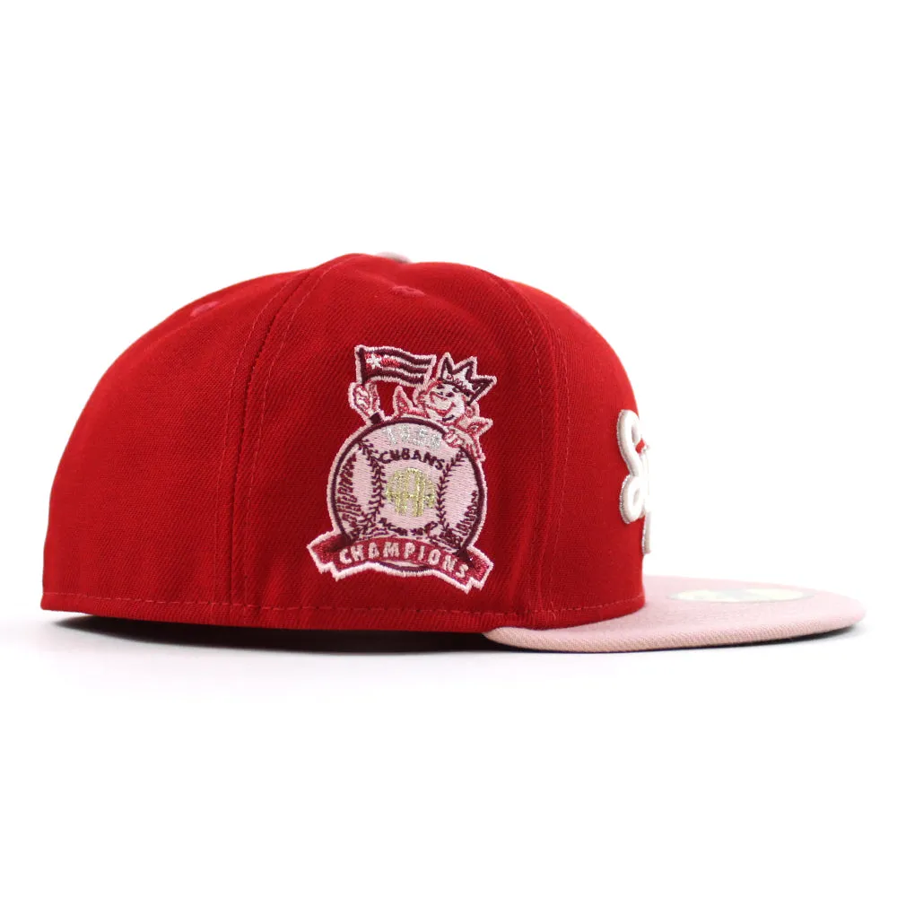 Havana Sugar Kings New Era 59Fifty Fitted Hat (Red Blush Sky and Gray Under Brim)