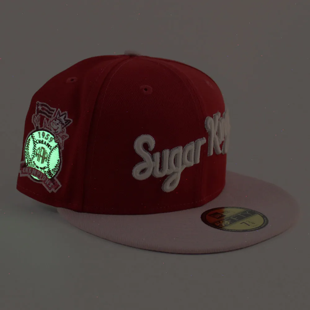 Havana Sugar Kings New Era 59Fifty Fitted Hat (Red Blush Sky and Gray Under Brim)