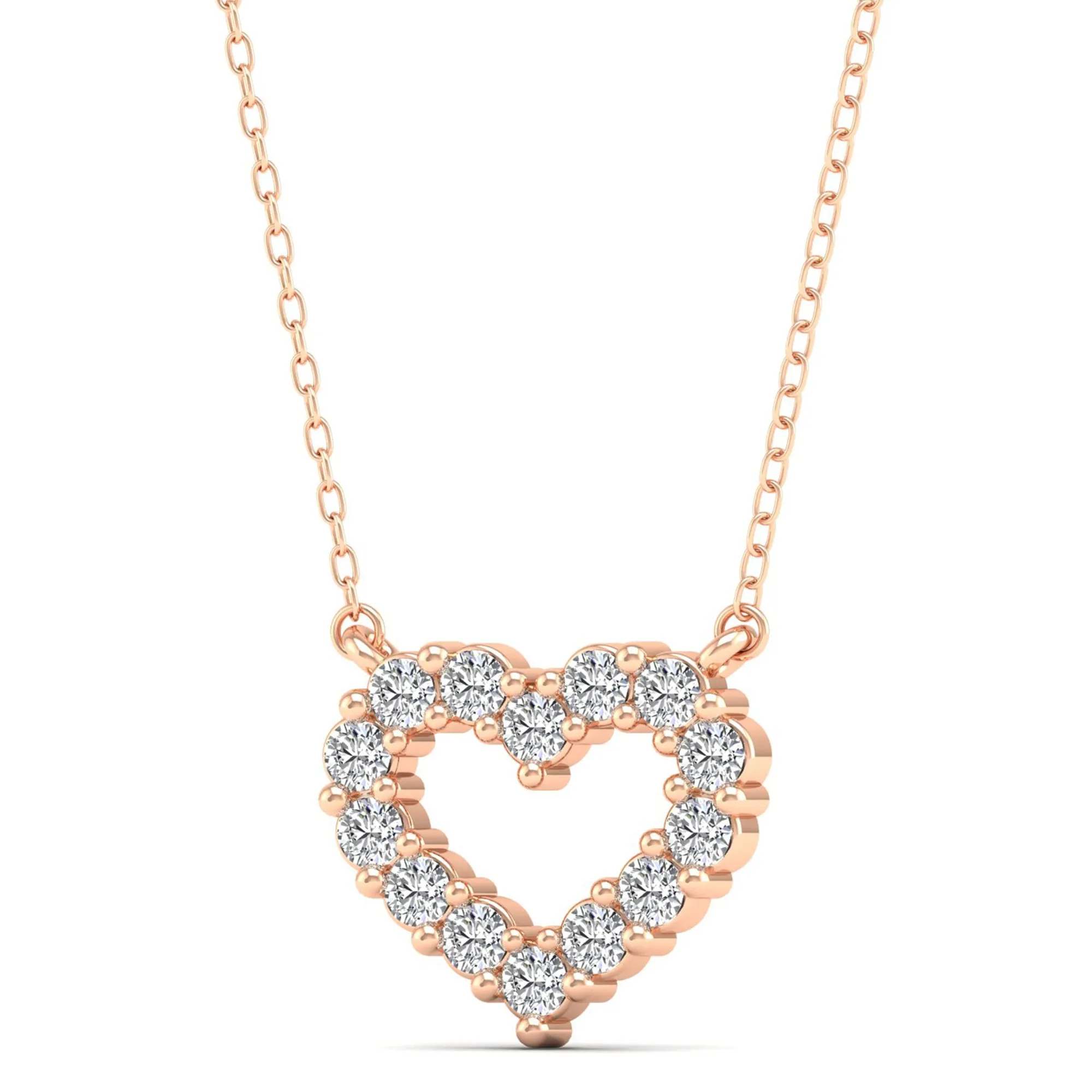 Heart Shaped Diamond Necklace