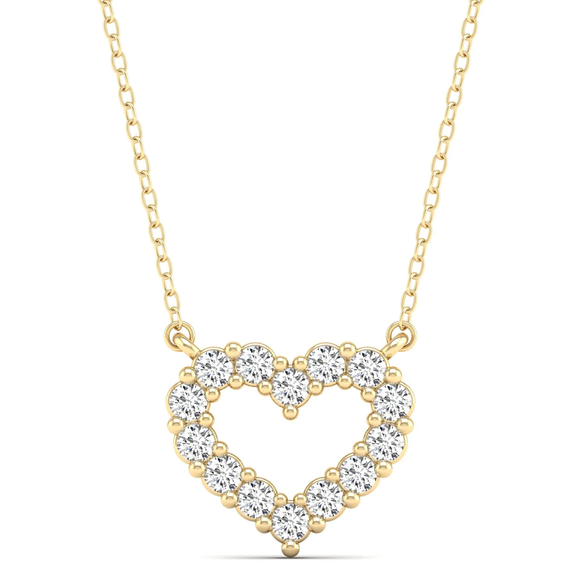 Heart Shaped Diamond Necklace