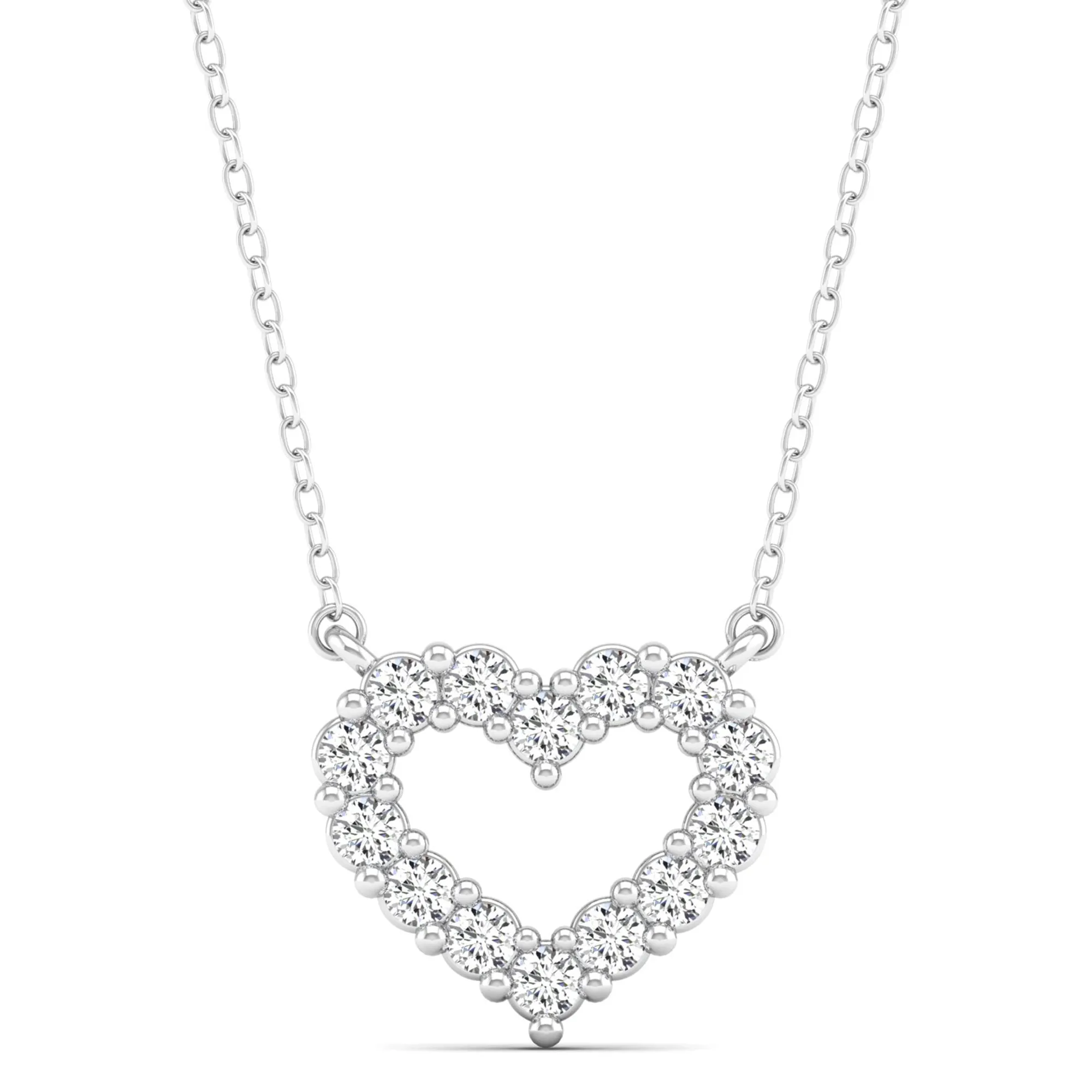 Heart Shaped Diamond Necklace