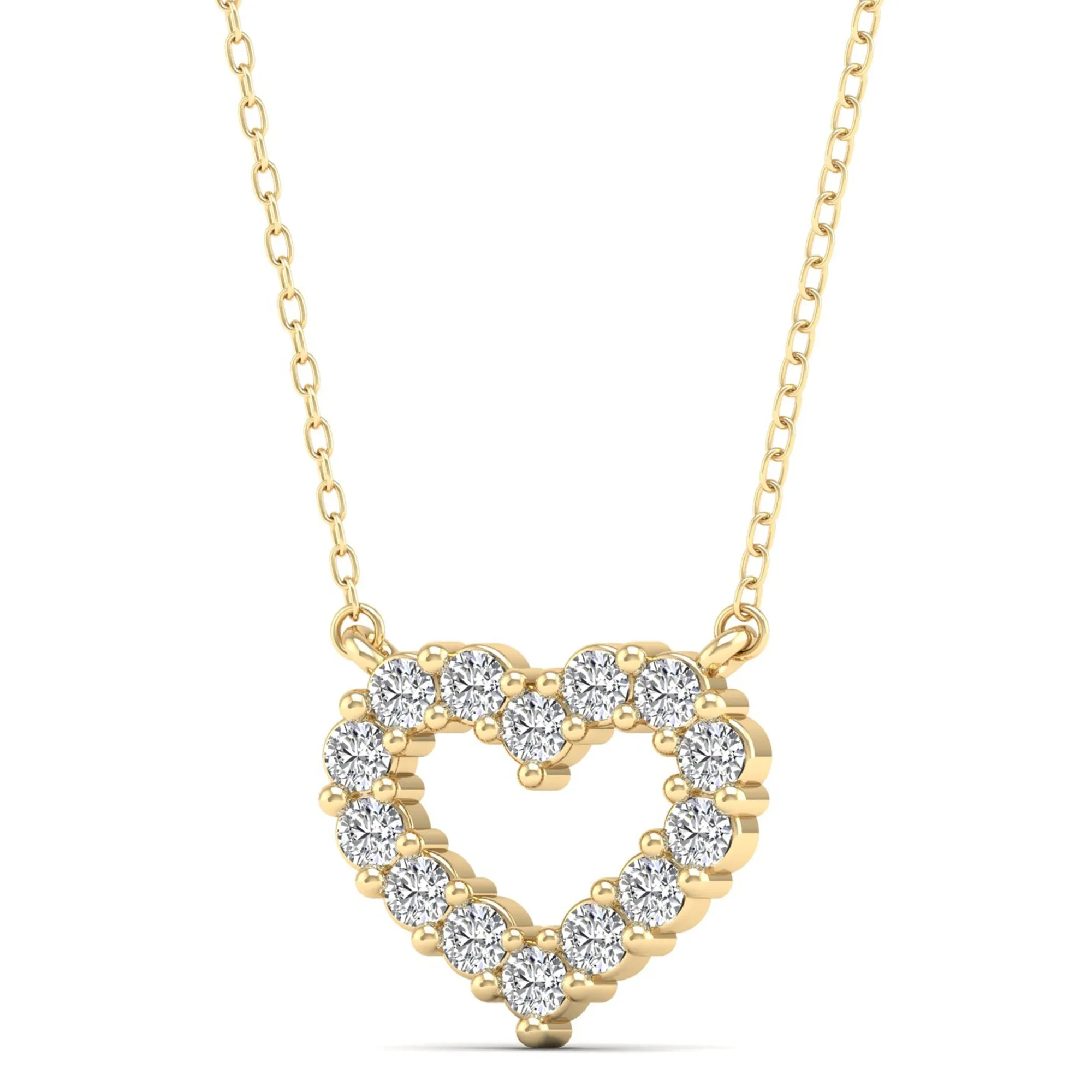 Heart Shaped Diamond Necklace