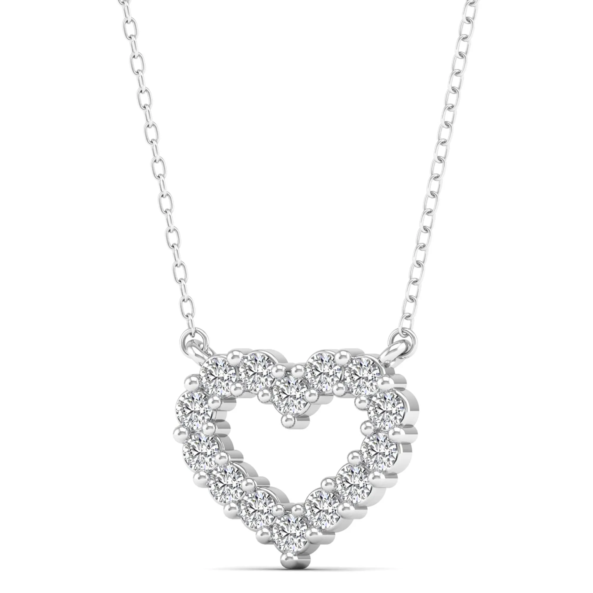 Heart Shaped Diamond Necklace
