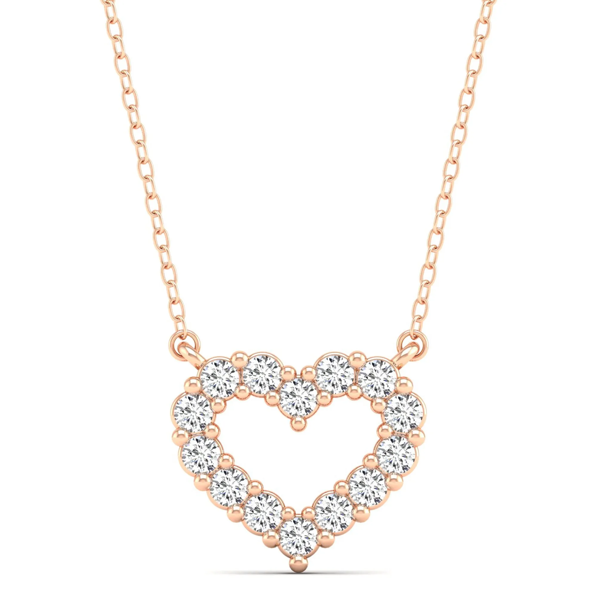 Heart Shaped Diamond Necklace