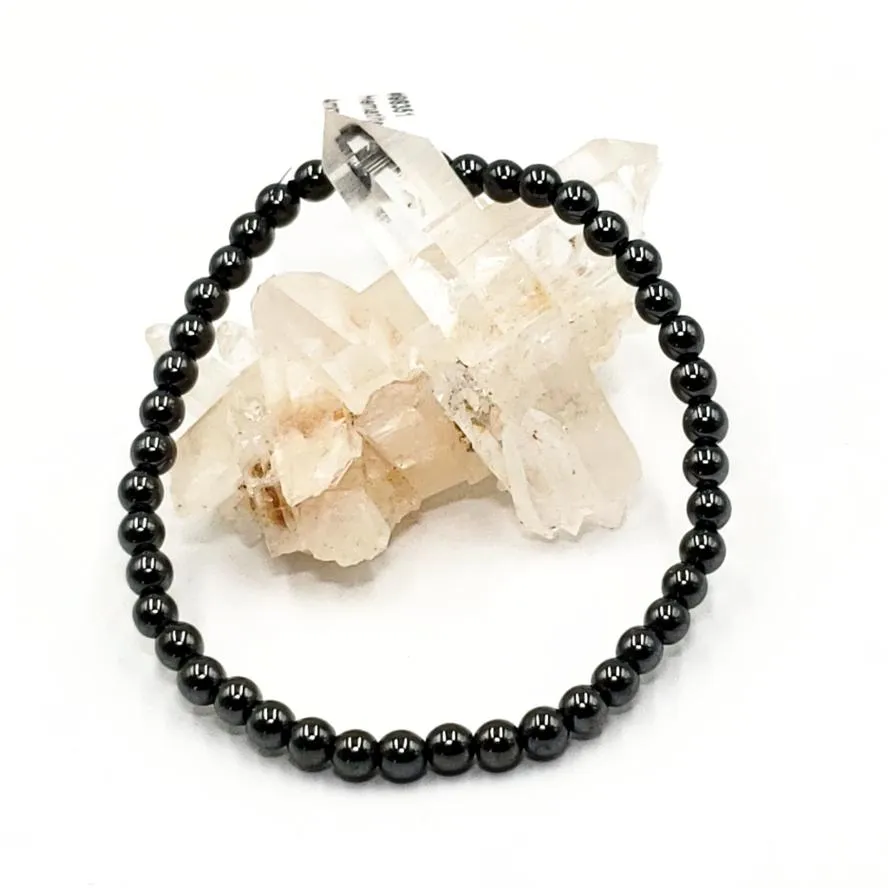 Hematite Bead Bracelet 4mm