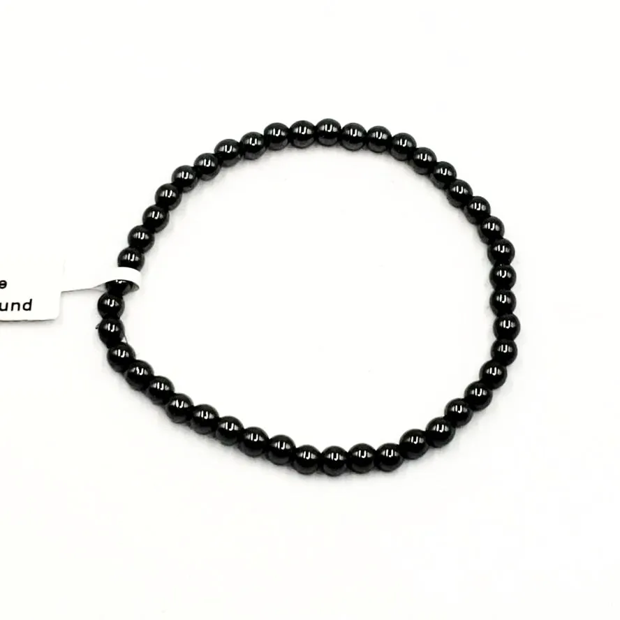 Hematite Bead Bracelet 4mm