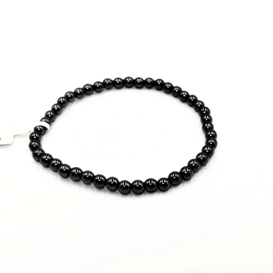 Hematite Bead Bracelet 4mm