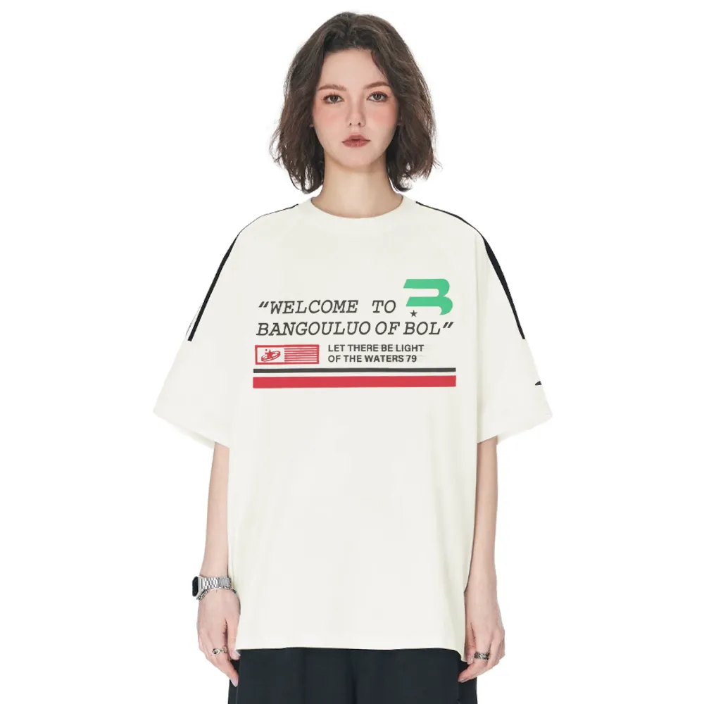 High Street Striped Letter T-Shirt