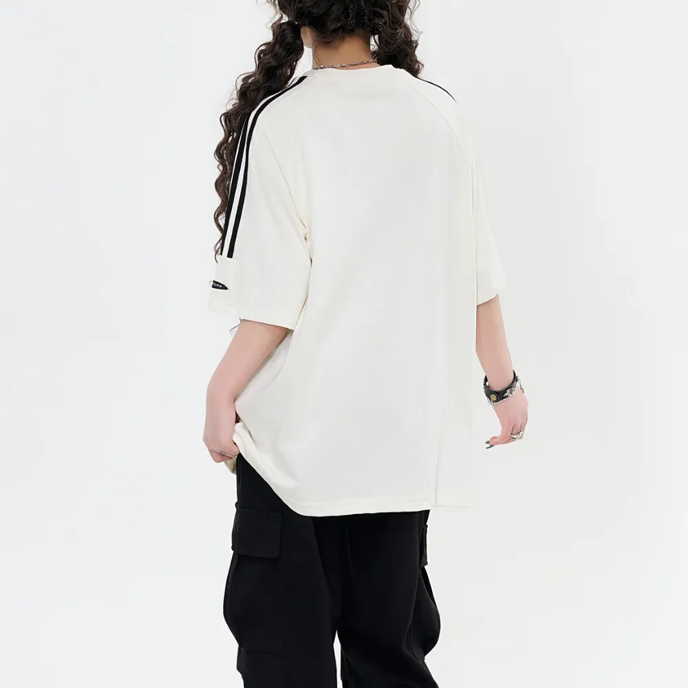 High Street Striped Letter T-Shirt