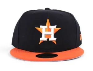 Houston Astros New Era 59Fifty Fitted Hat (Navy Orange Gray Under Brim)