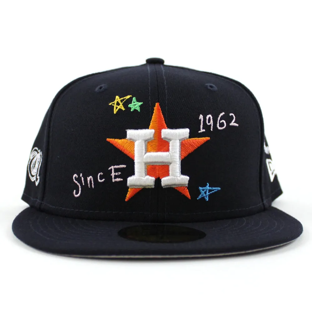 Houston Astros SCRIBBLE 2017 World Series New Era 59Fifty Fitted Hat (Team Color Gray Under Brim)