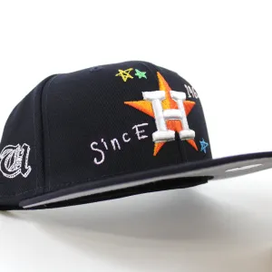 Houston Astros SCRIBBLE 2017 World Series New Era 59Fifty Fitted Hat (Team Color Gray Under Brim)