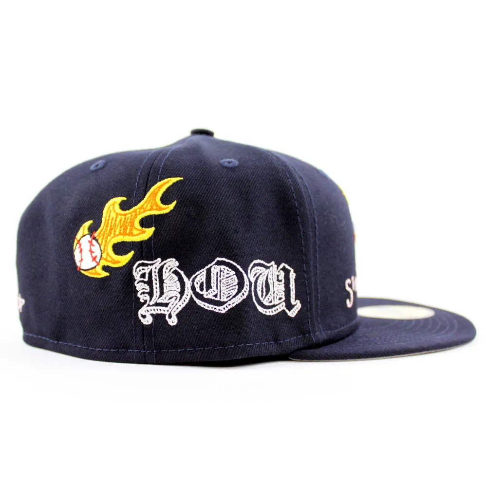 Houston Astros SCRIBBLE 2017 World Series New Era 59Fifty Fitted Hat (Team Color Gray Under Brim)