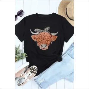 Howdy, Partner! Black Cowgirl Graphic Tee: Yeehaw !