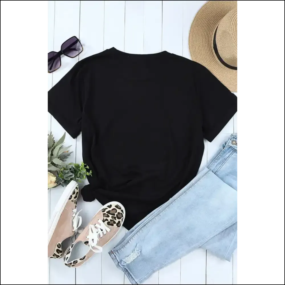 Howdy, Partner! Black Cowgirl Graphic Tee: Yeehaw !