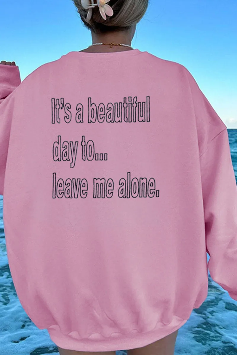 HTS1180 Chill Vibes Oversized Sweatshirt Top