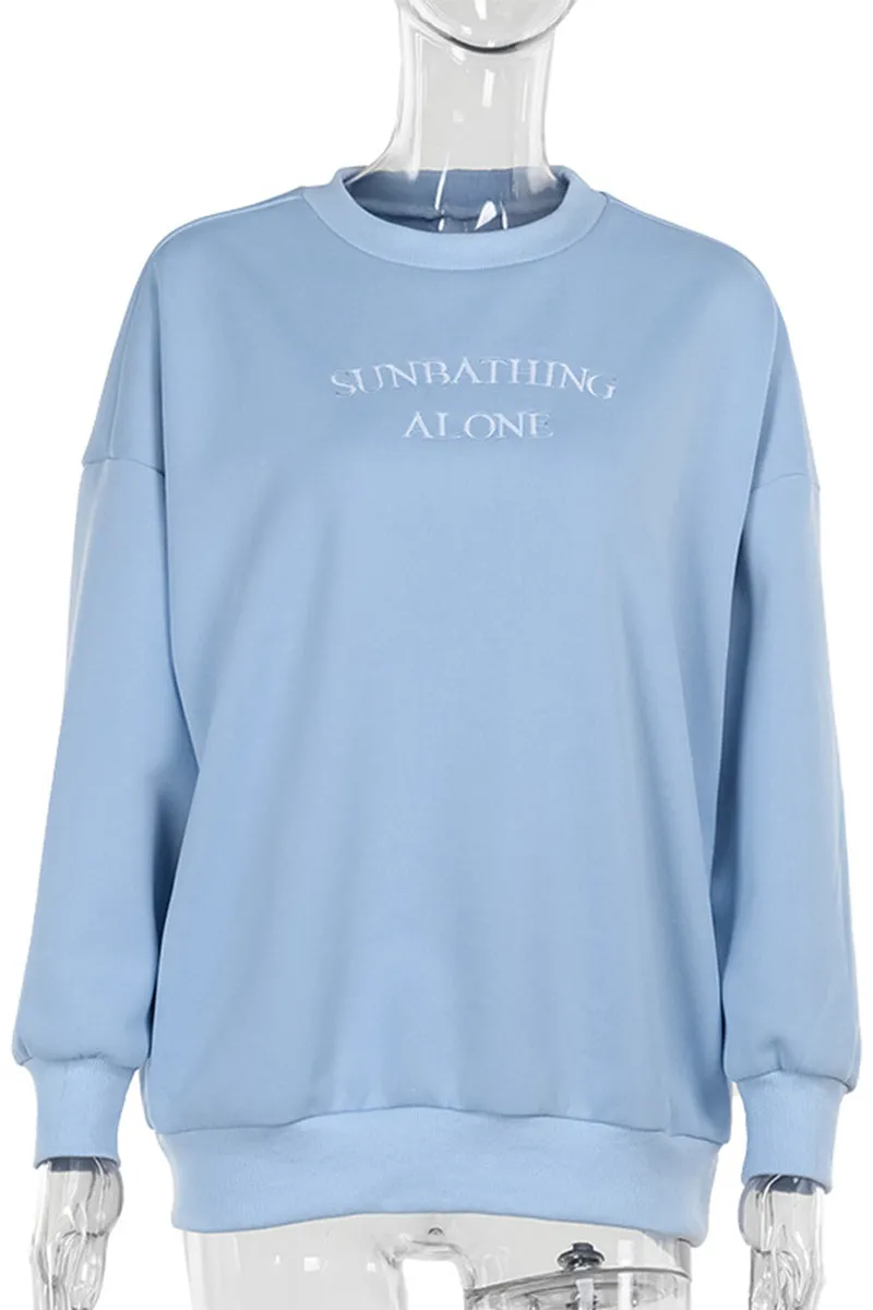 HTS1180 Chill Vibes Oversized Sweatshirt Top