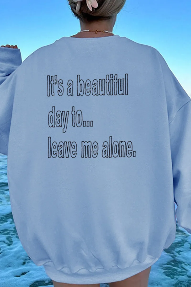 HTS1180 Chill Vibes Oversized Sweatshirt Top