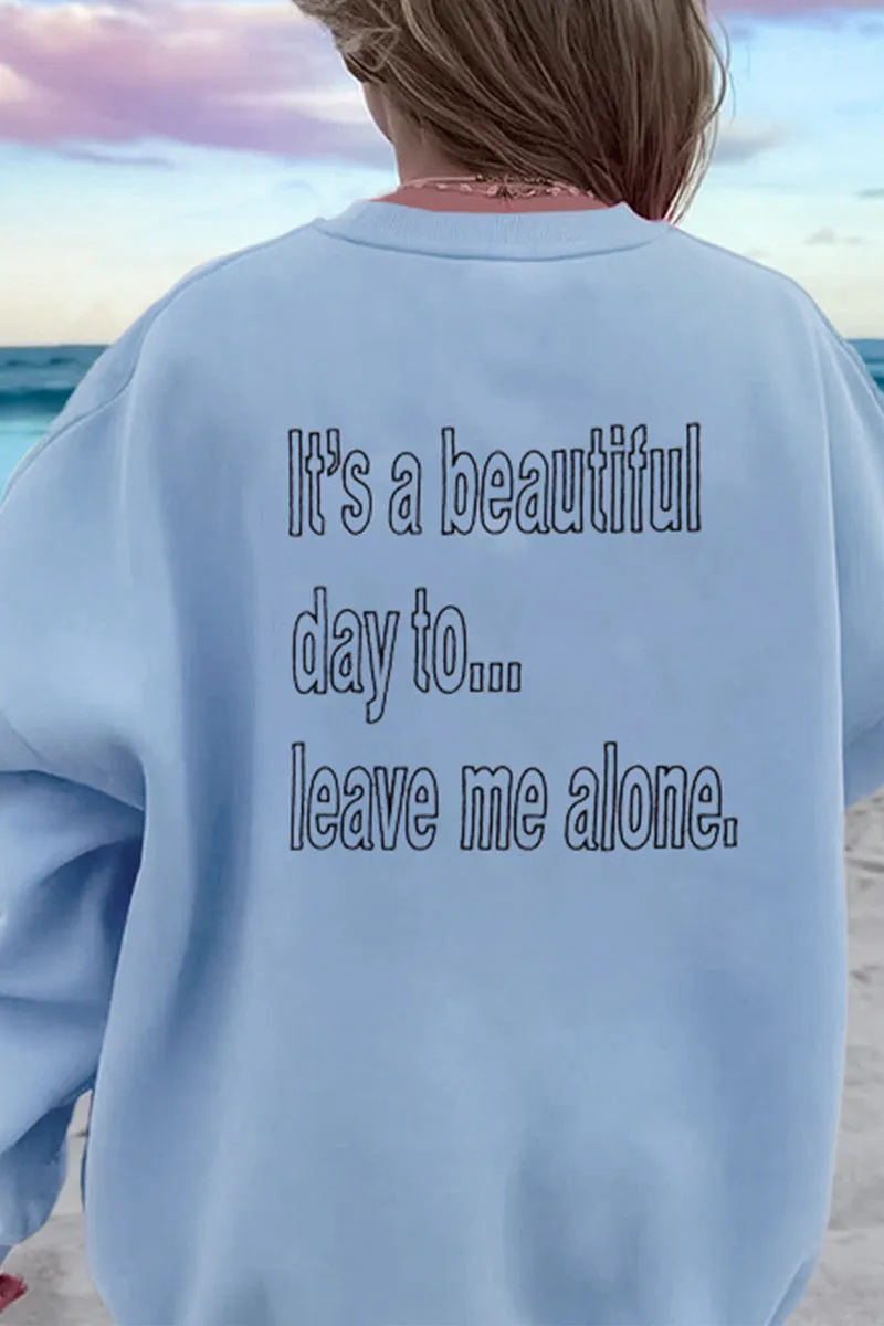 HTS1180 Chill Vibes Oversized Sweatshirt Top