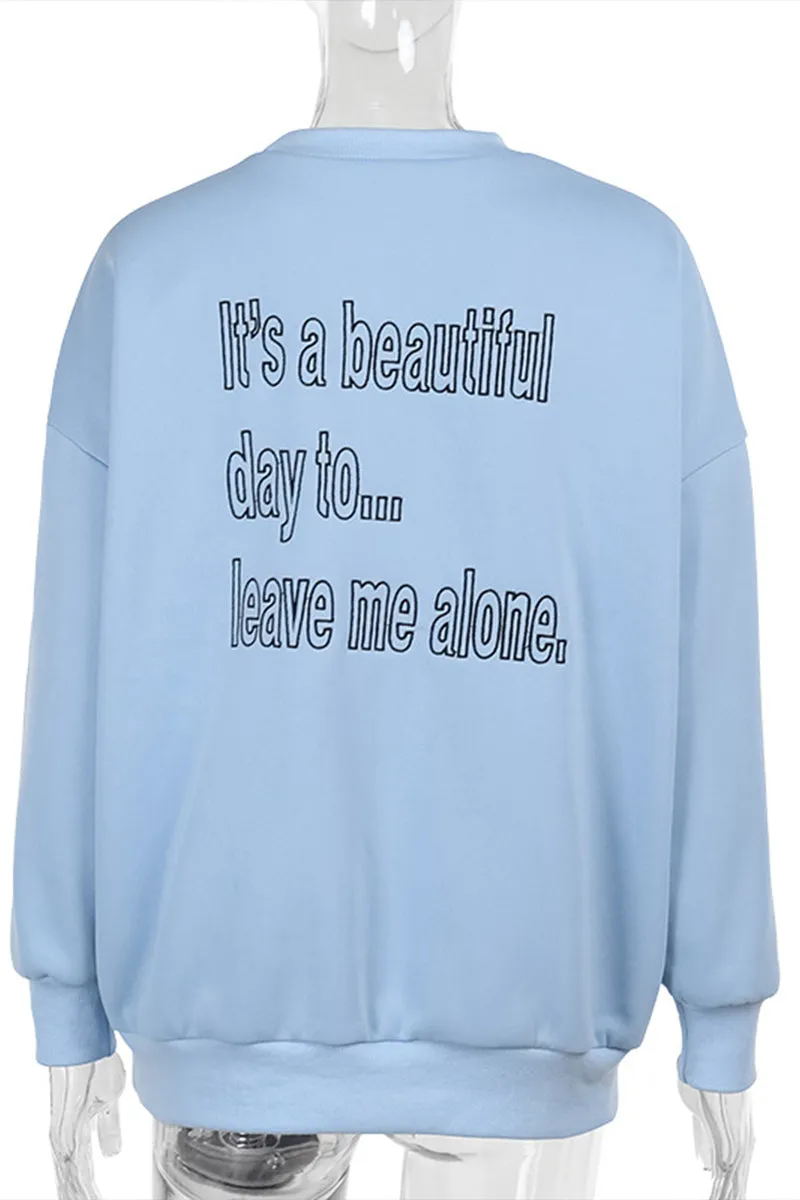 HTS1180 Chill Vibes Oversized Sweatshirt Top