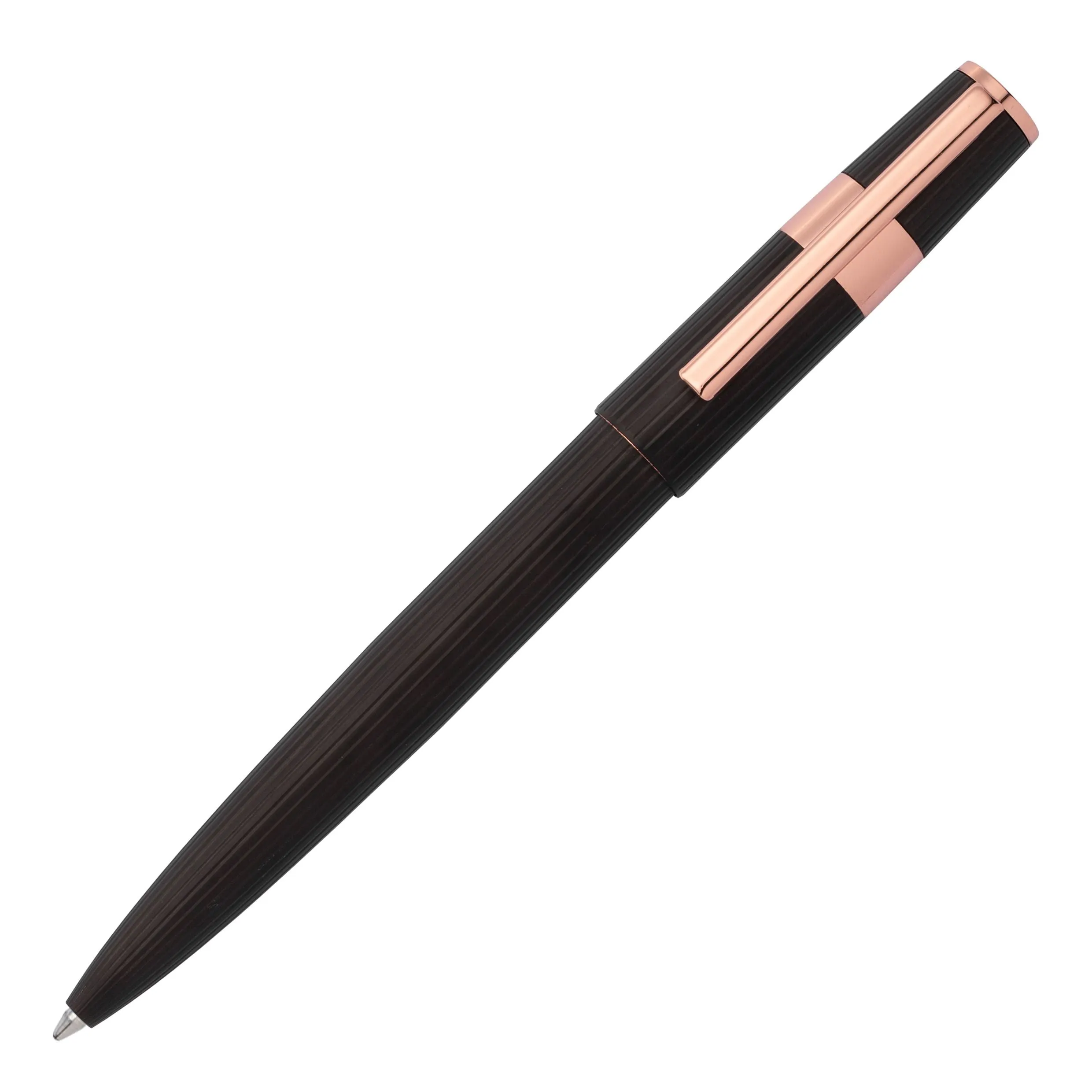 HUGO BOSS HSV2854E-Ballpoint pen Gear Pinstripe Black / Rosegold