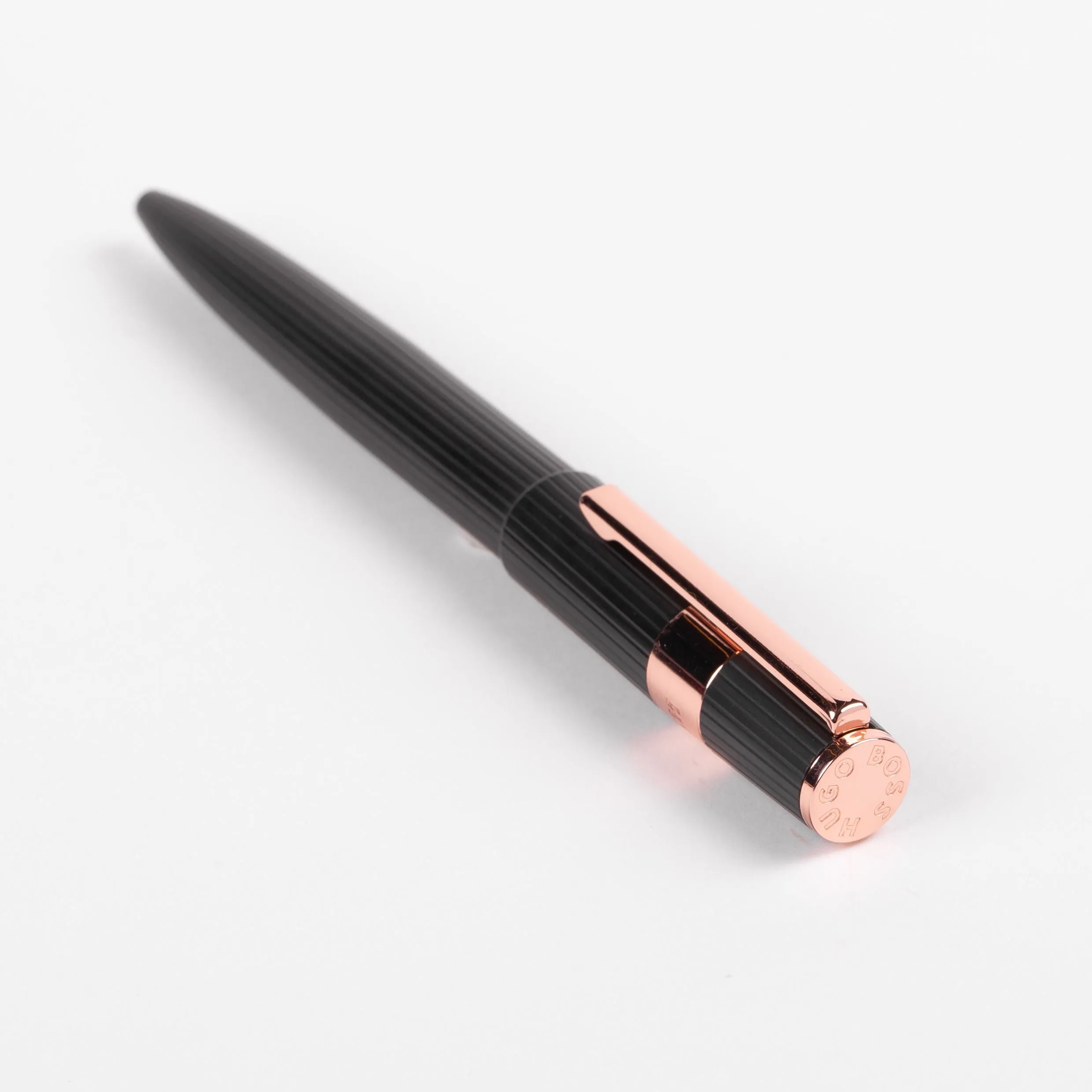 HUGO BOSS HSV2854E-Ballpoint pen Gear Pinstripe Black / Rosegold