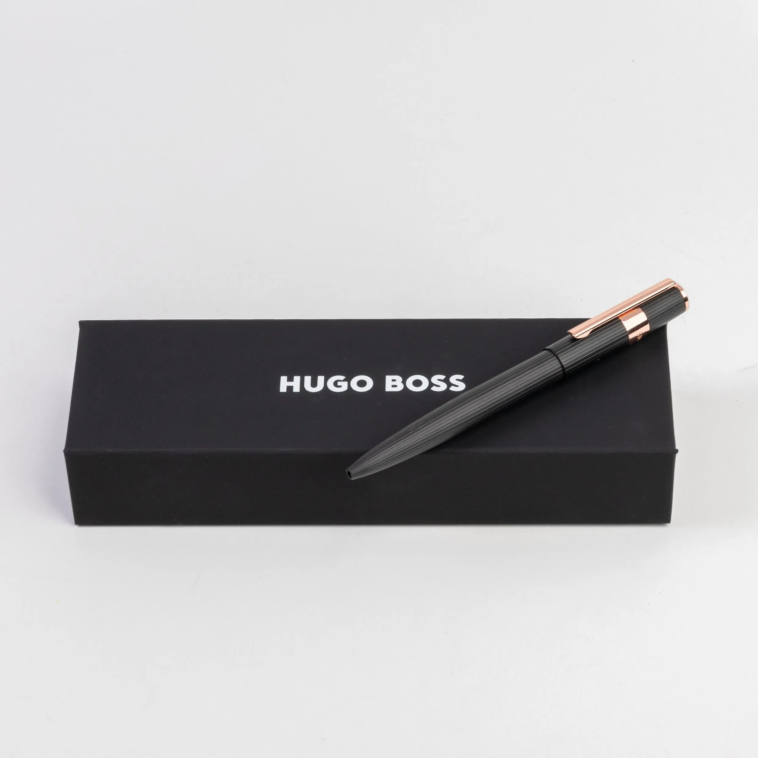 HUGO BOSS HSV2854E-Ballpoint pen Gear Pinstripe Black / Rosegold