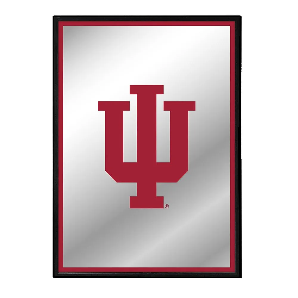 Indiana Hoosiers: Logo - Framed Mirrored Wall Sign