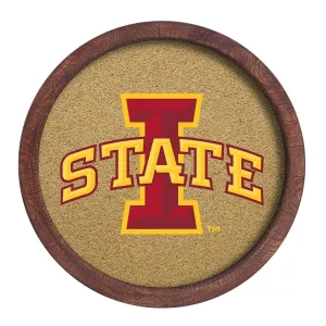 Iowa State Cyclones: "Faux" Barrel Framed Cork Board