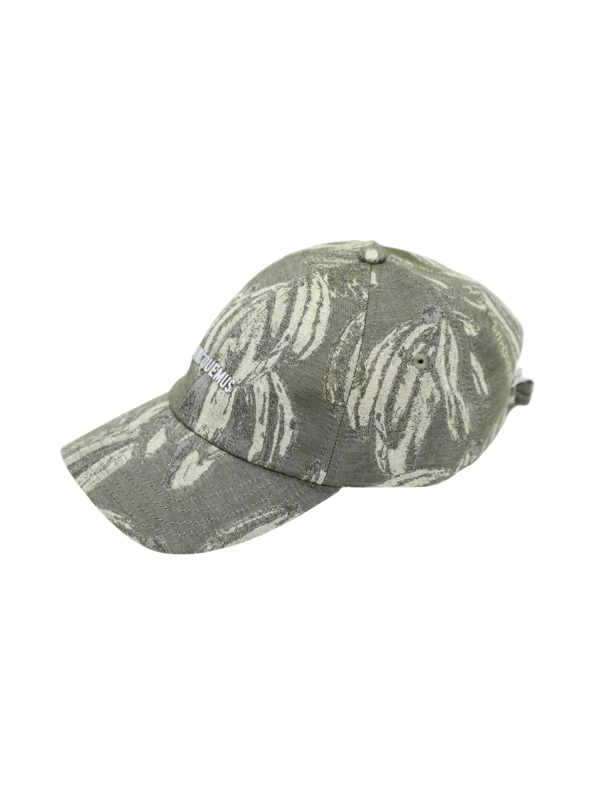 Jacquemus La Casquette Gadjo Cap in Jacquard Banana Logo Khaki
