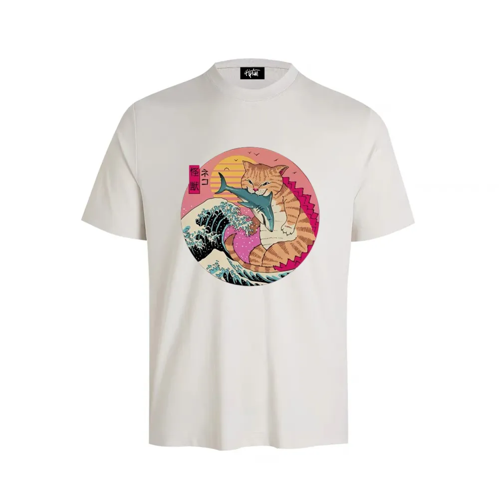 “Japanese retro wave cat trend” T-shirt