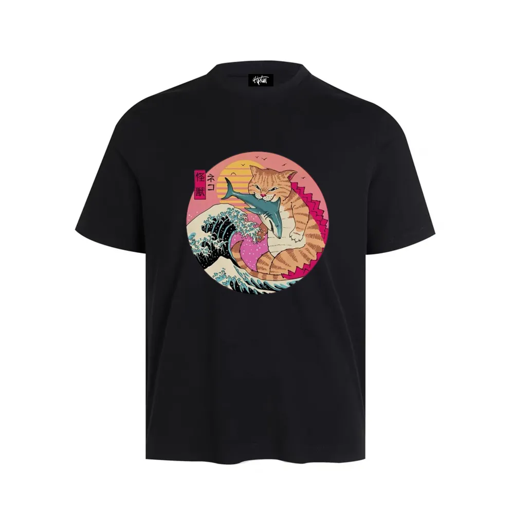 “Japanese retro wave cat trend” T-shirt