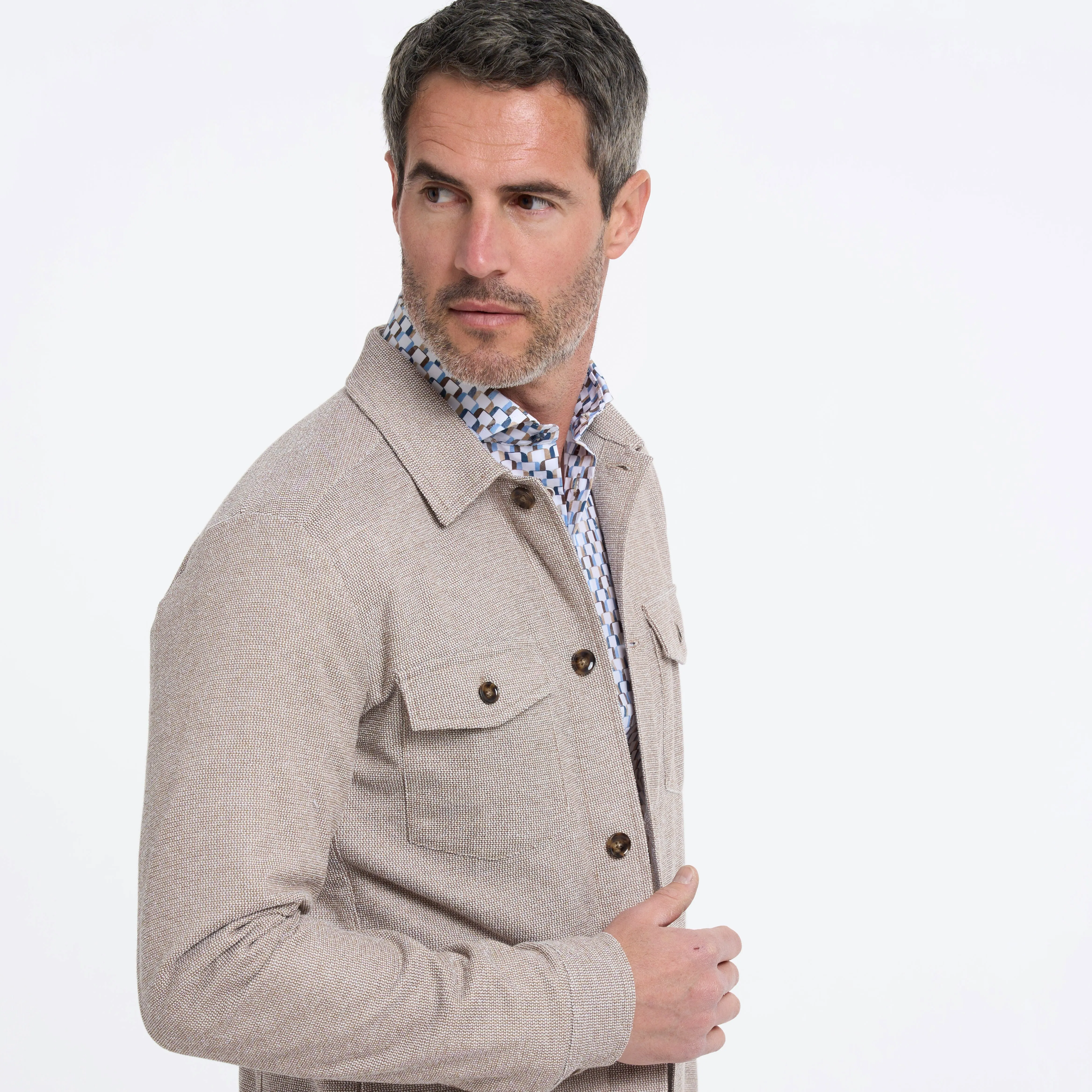 Jersey stretch overshirt