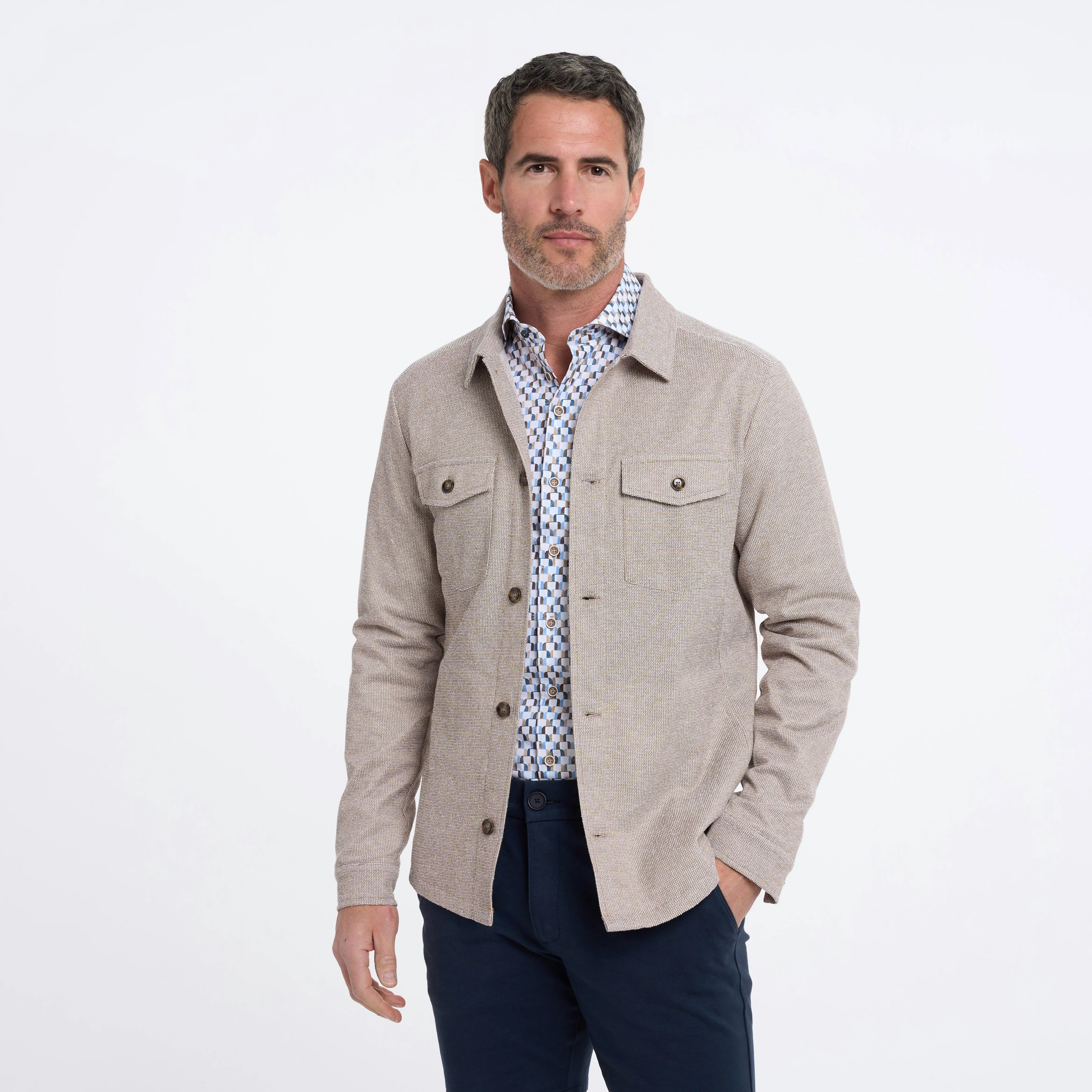 Jersey stretch overshirt