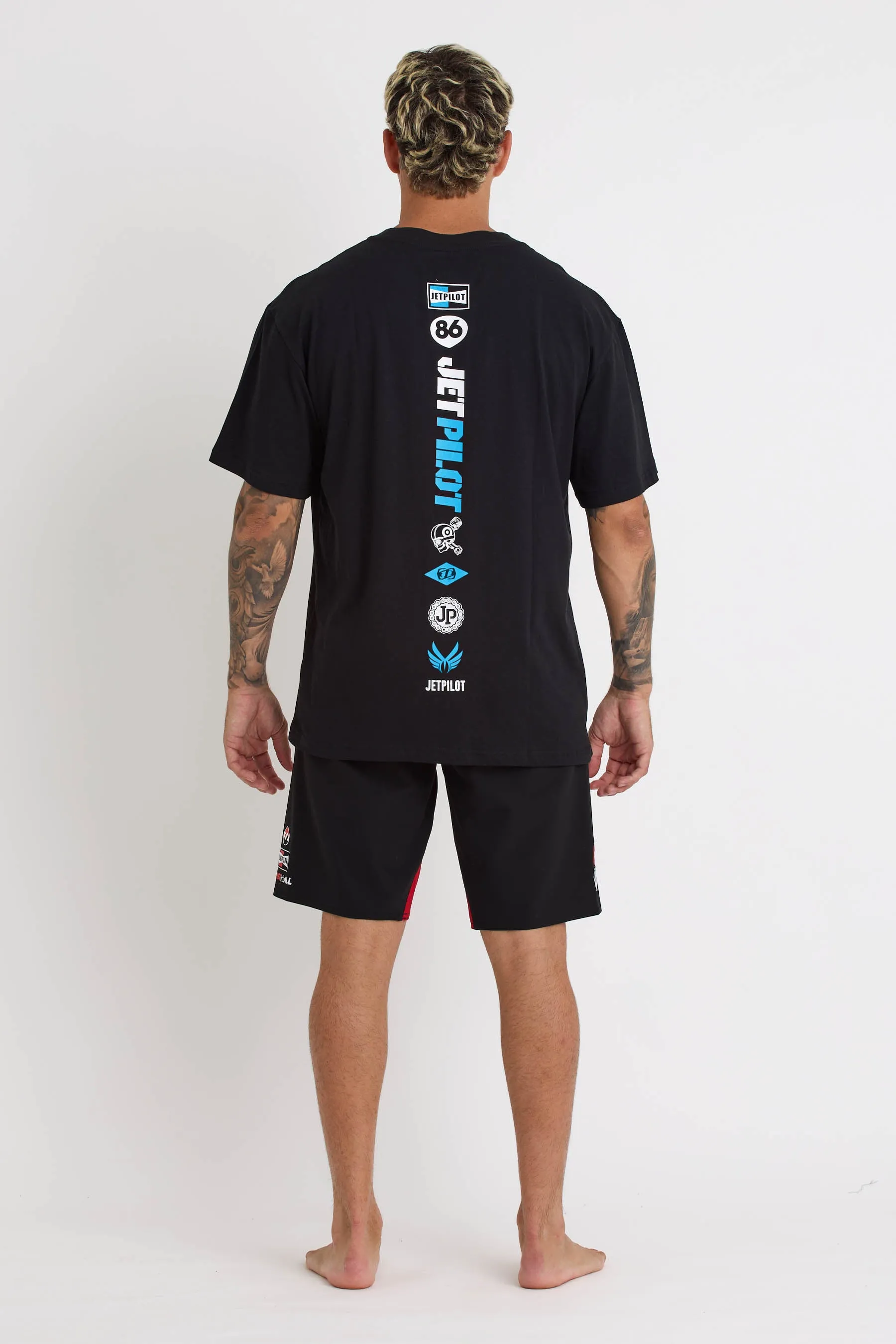 Jetpilot 86 Spinal Tee - Black/Blue