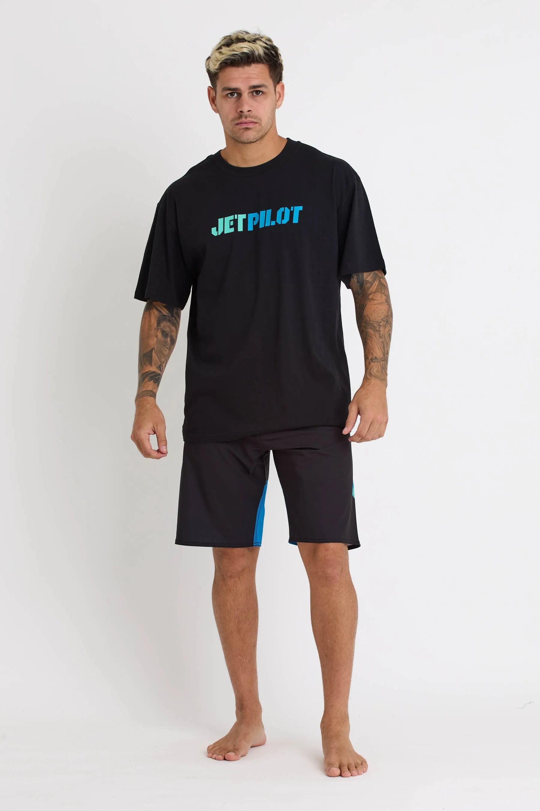 Jetpilot 86 Spinal Tee - Black/Blue