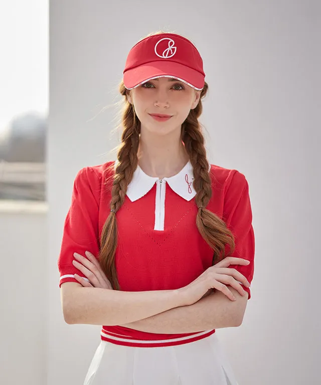 J.Jane Logo Line Color Sun cap - Red