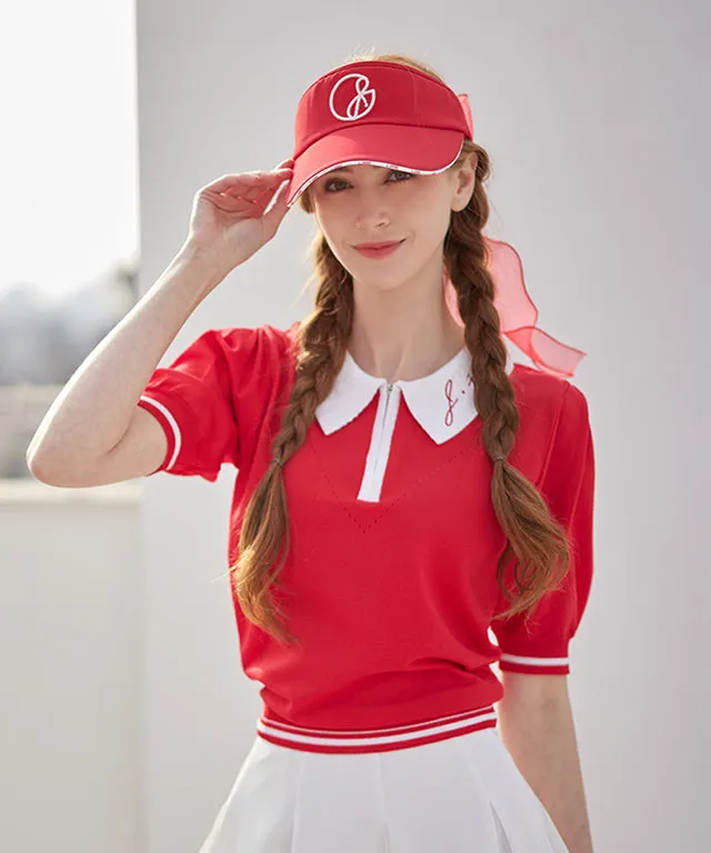 J.Jane Logo Line Color Sun cap - Red