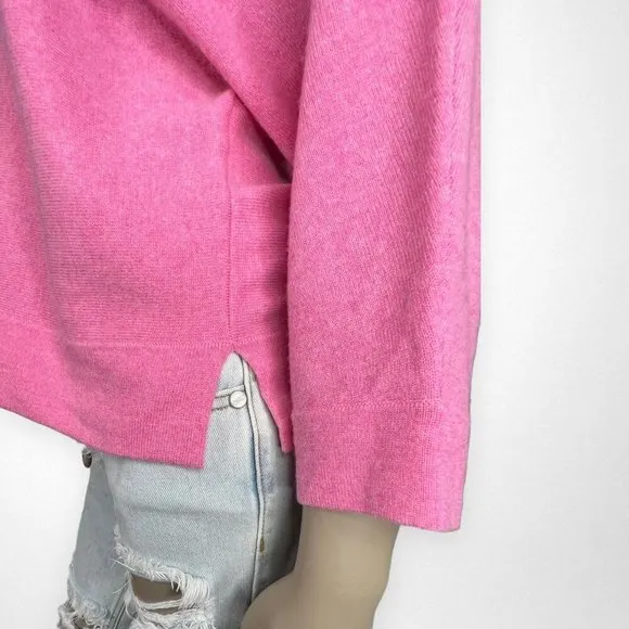 JONES NEW YORK Pink V Neck Cashmere Sweater M