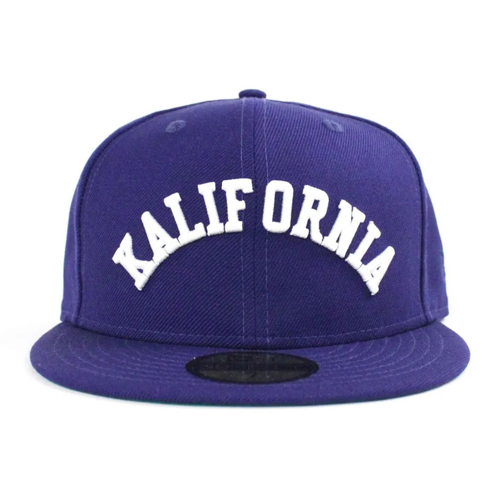 Kalifornia New Era Fitted 59FIFTY Hat (Blue Green Under Brim)