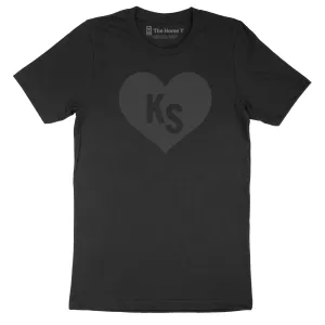 Kansas Black on Black Heart