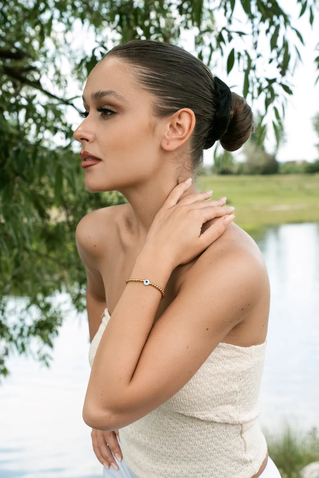 Khloe Evil Eye Beaded Bracelet
