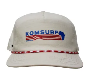 Komsurf Africa Rip Stop Trucker Cap - Retro Red and Blue