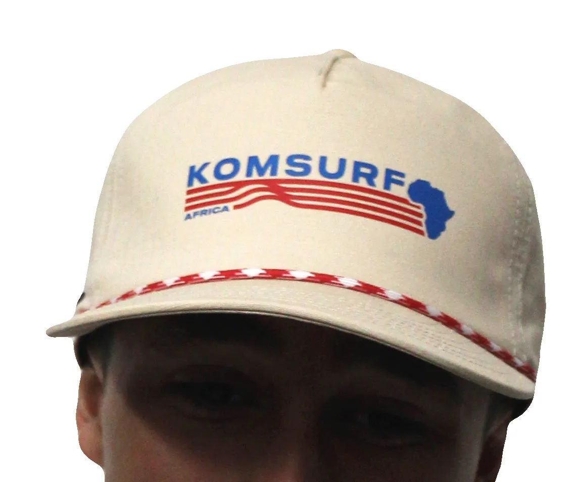 Komsurf Africa Rip Stop Trucker Cap - Retro Red and Blue