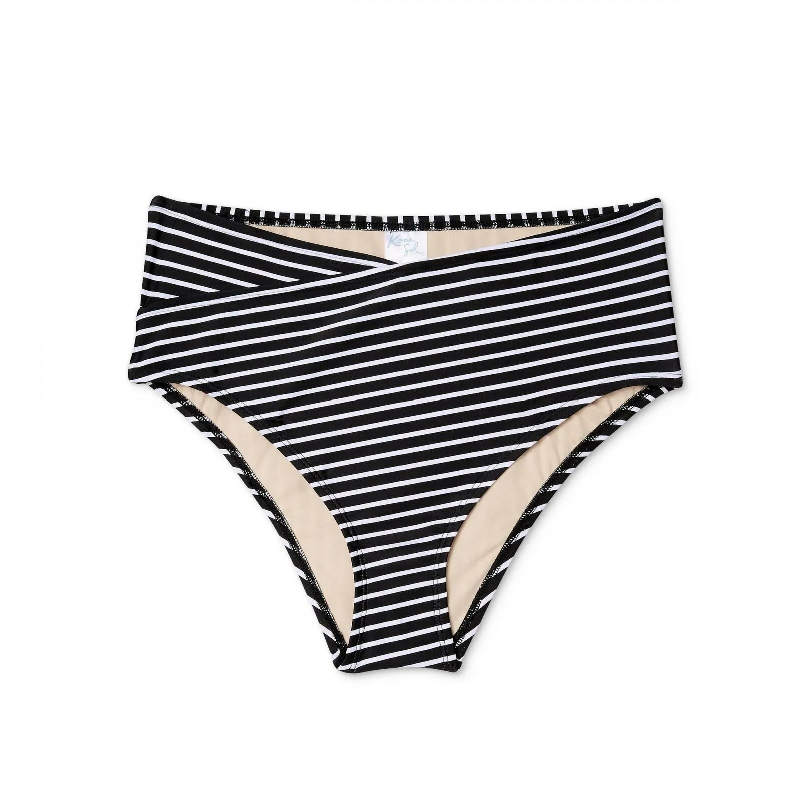 Kona Sol Women's High Waist Medium Coverage Bikini Bottom