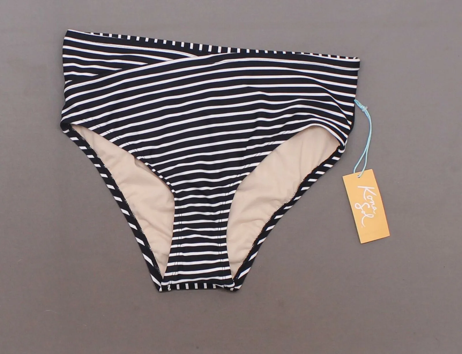 Kona Sol Women's High Waist Medium Coverage Bikini Bottom