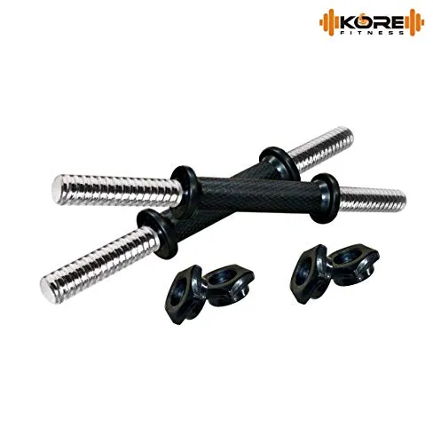 Kore PVC-Dm 16 Home Gym Dumbbells Kit (20 Kg, 3Kg X 4 Plates   2Kg X 4 Plates), Black