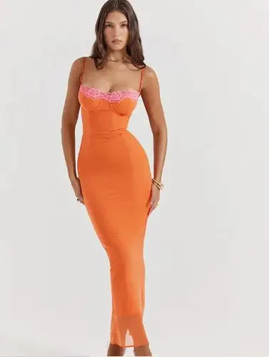 Lace Tube Top Dress For Women