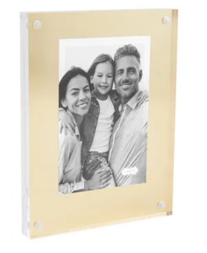 Large Brass Acrylic Frame