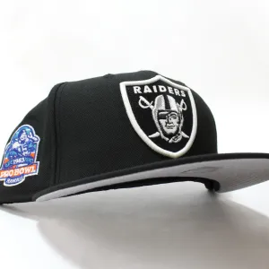 Las Vegas Raiders 1983 PRO BOWL New Era 59Fifty Fitted Hat (Glow in the Dark Logo Gray Under Brim)
